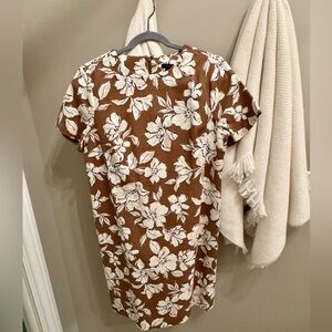 Ann Taylor Brown Floral Dress